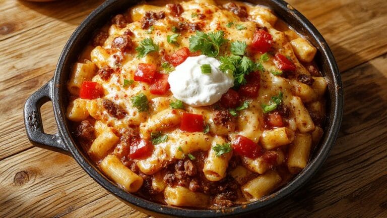 One-Pan Cheesy Taco Pasta Bake 1 cheesy taco pasta bake