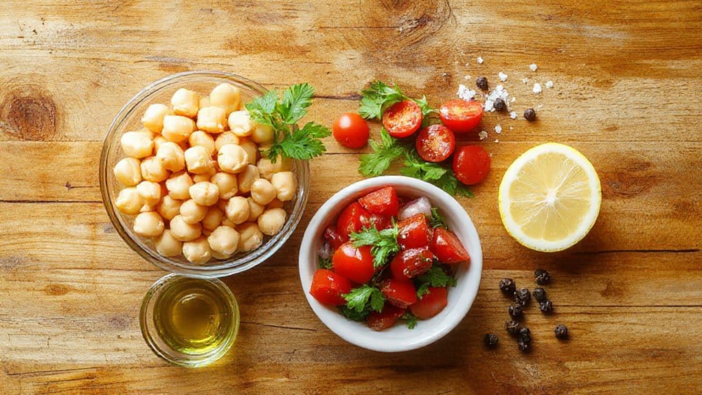 Cold Chickpea and Tomato Salad 3 chickpea and tomato salad