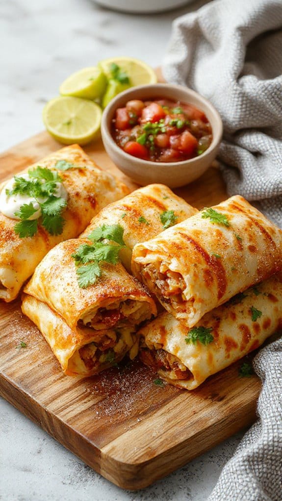 Homemade Chimichangas 1 delicious crispy stuffed tortillas