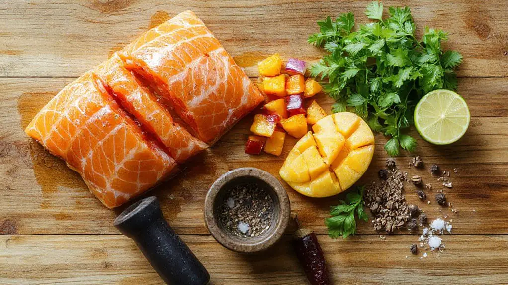 Grilled Salmon With Mango Salsa 3 grilled salmon with mango salsa