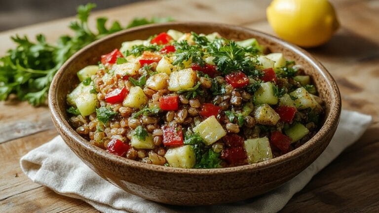 Cold Lentil Salad With Herbs 1 herb infused cold lentil salad