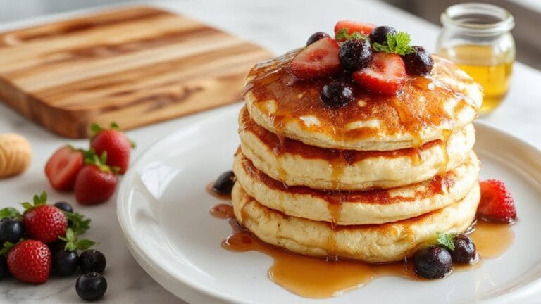 Fluffy Japanese Soufflé Pancakes 1 light and airy pancakes