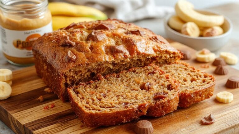 Reese's Peanut Butter Banana Bread 1 peanut butter banana bread
