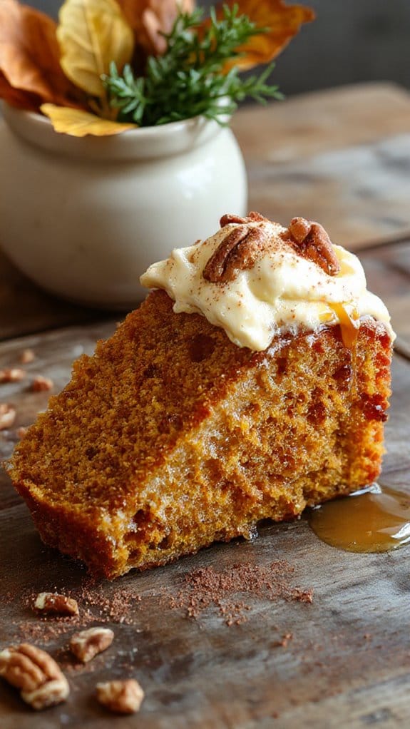 Pumpkin Spice Cake With Maple Cream Cheese Frosting 1 pumpkin spice cake frosting
