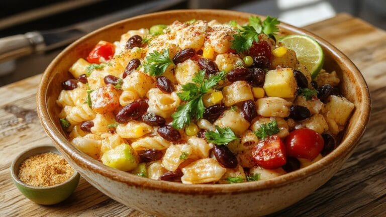 Southwestern Pasta Salad 1 southwestern inspired pasta salad
