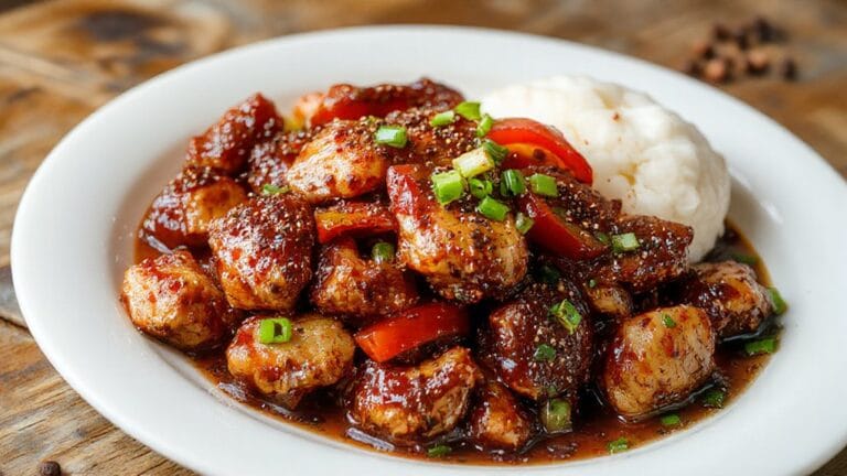 Black Pepper Chicken 1 spicy black pepper chicken