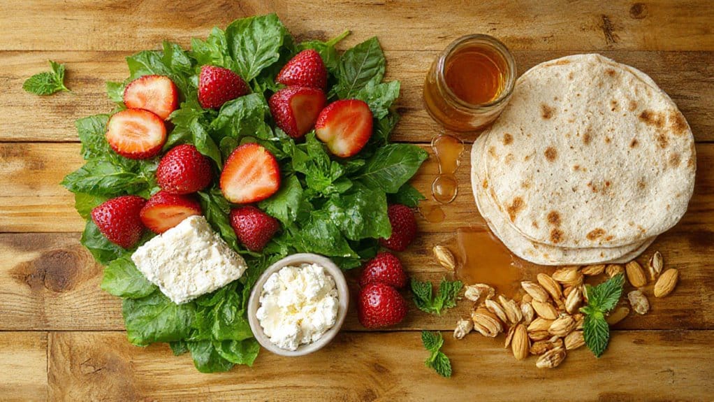 Strawberry and Spinach Wraps 3 strawberry spinach tortilla wraps