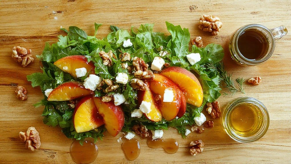 Peach and Arugula Salad 3 sweet and savory salad