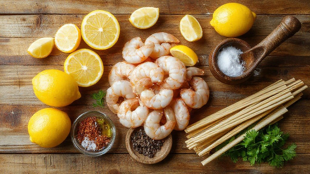 Lemon Garlic Shrimp Skewers 3 zesty shrimp skewers recipe