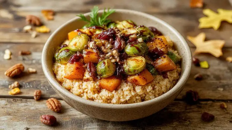 Fall Vegetable Quinoa Bowl 1 autumn inspired healthy grain bowl