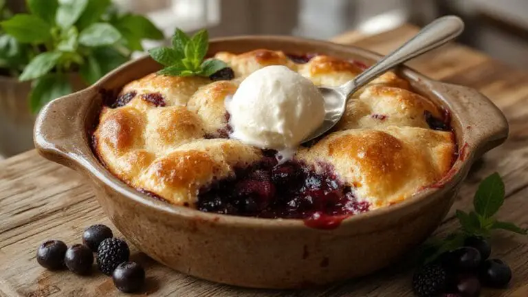 Blueberry Cornbread Cobbler 1 blueberry cornbread dessert fusion