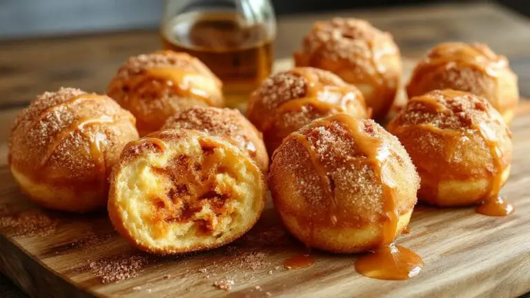 Caramel Apple Cider Donut Holes 1 caramel apple cider donuts