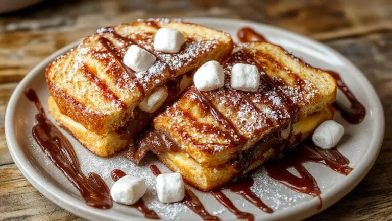 S'mores Stuffed French Toast 1 chocolaty marshmallow breakfast delight