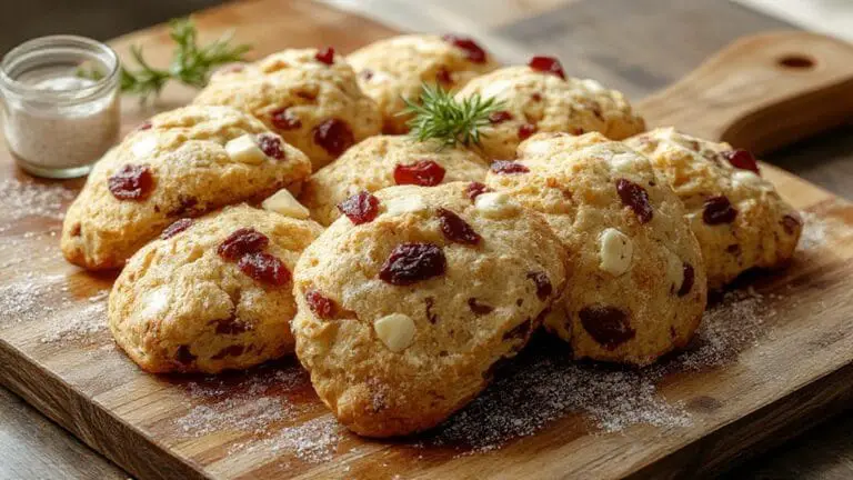 Cranberry White Chocolate Chip Scones 1 cranberry white chocolate scones