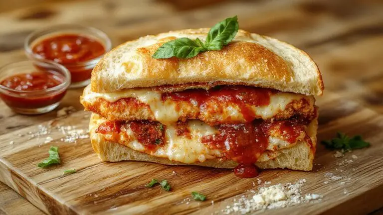 Baked Chicken Parmesan Sandwich 1 crispy chicken cheesy sandwich