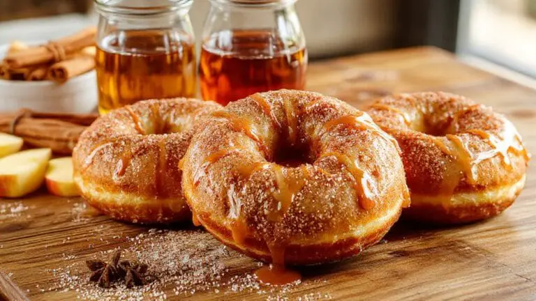Spiced Apple Cider Donuts With Caramel Glaze 1 fall inspired sweet treats