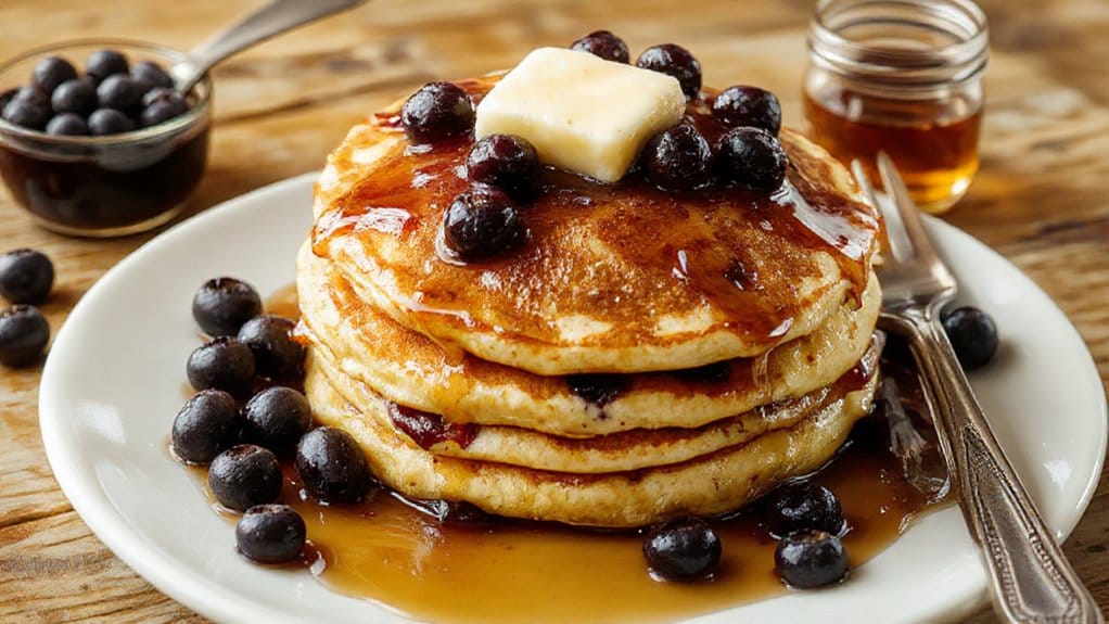 Blueberry Pancakes 3 fluffy blueberry breakfast delight