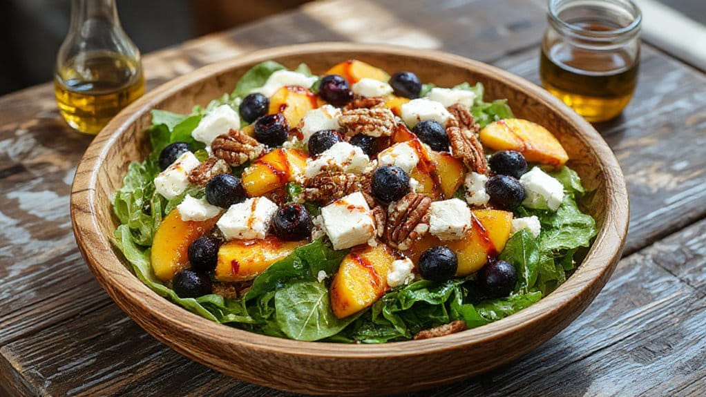 Blueberry Peach Feta Salad 4 fruity feta cheese salad
