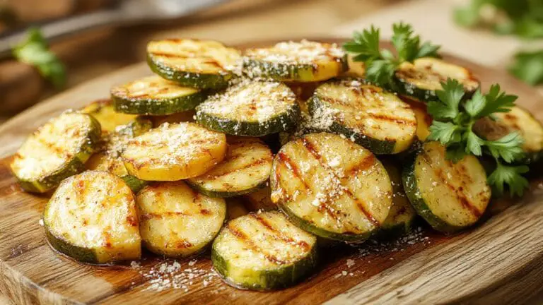 Grilled Zucchini With Parmesan 1 grilled zucchini topped with parmesan
