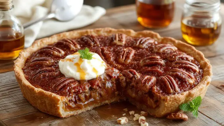 Maple Pecan Pie With Whipped Cream 1 maple pecan pie dessert