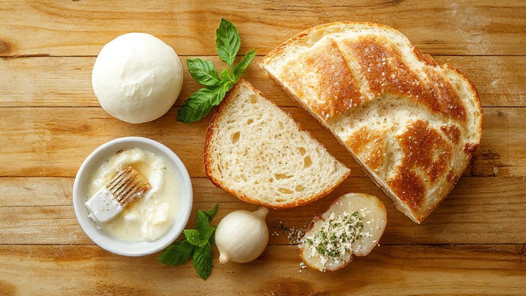 Mozzarella Bread 3 melted mozzarella cheese bread