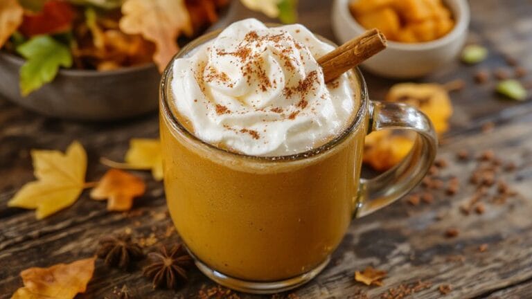 Pumpkin Chai Tea Latte With Whipped Cream 1 pumpkin chai latte delight