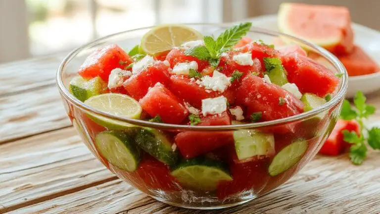 Watermelon and Cucumber Salad 1 refreshing summer fruit salad