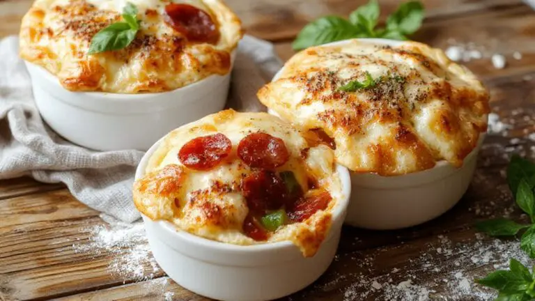 Pizza Pot Pies 1 savory individual pizza pies
