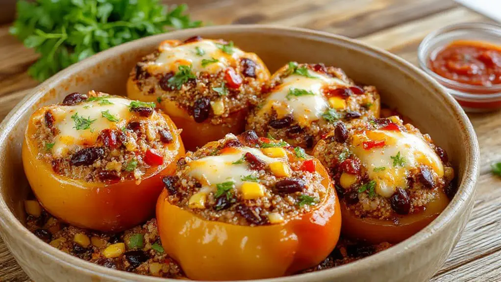Vegetarian Stuffed Pano Peppers 12 vegetarian stuffed pepper recipe