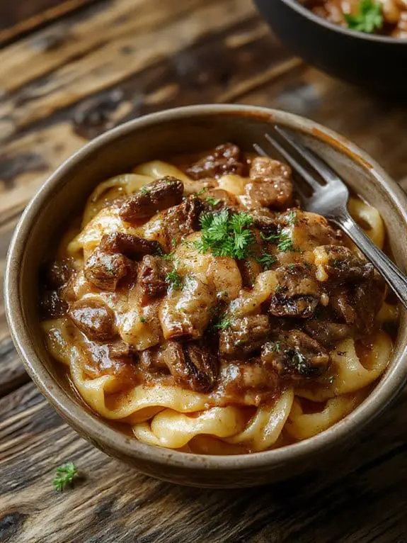 Beef Stroganoff Recipe 1 savory beef and mushrooms