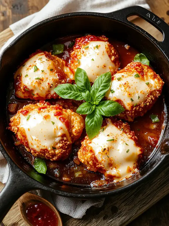 breaded chicken cheese bake
