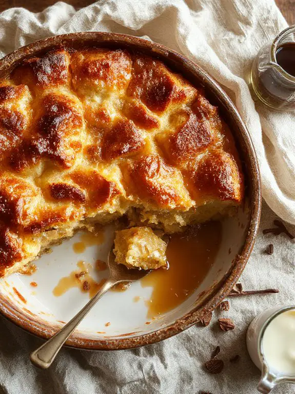 buttery custard soaked bread
