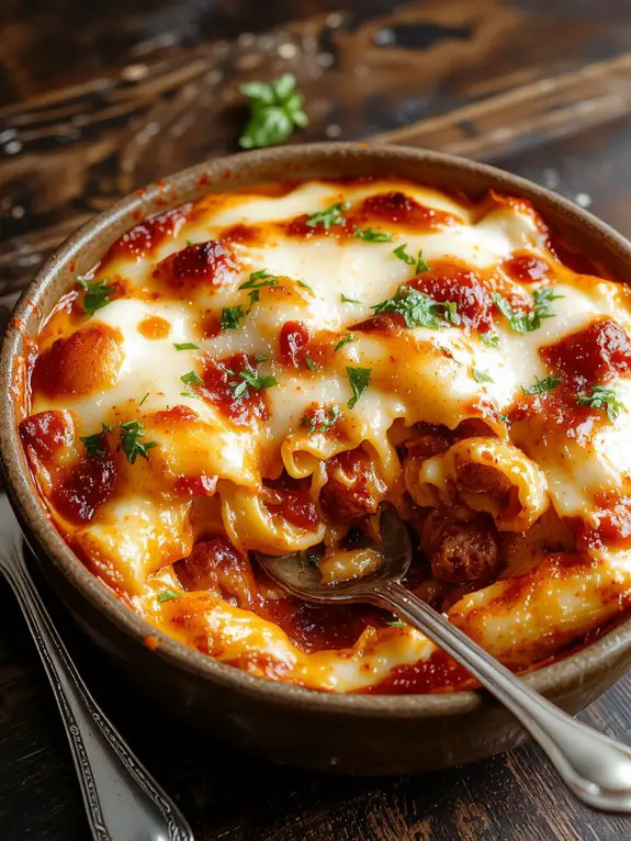 cheesy italian pasta dish