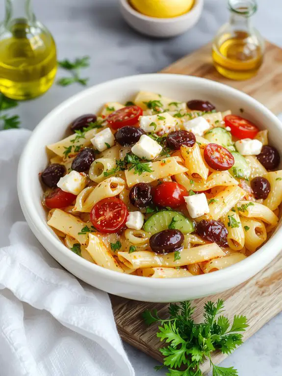 chilled pasta dish