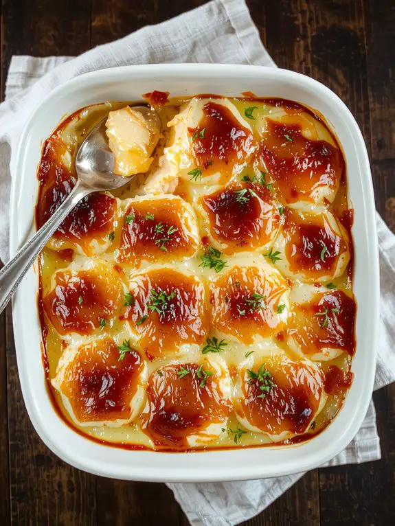 creamy baked potato slices