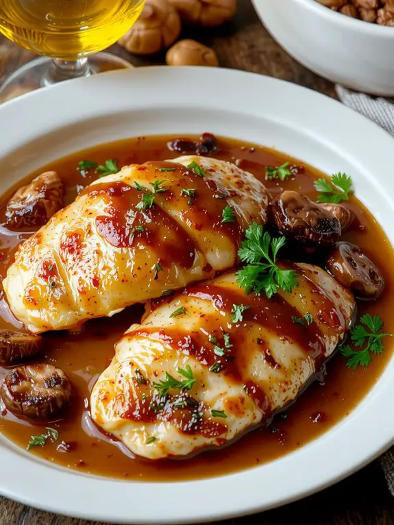 creamy mushroom chicken dish