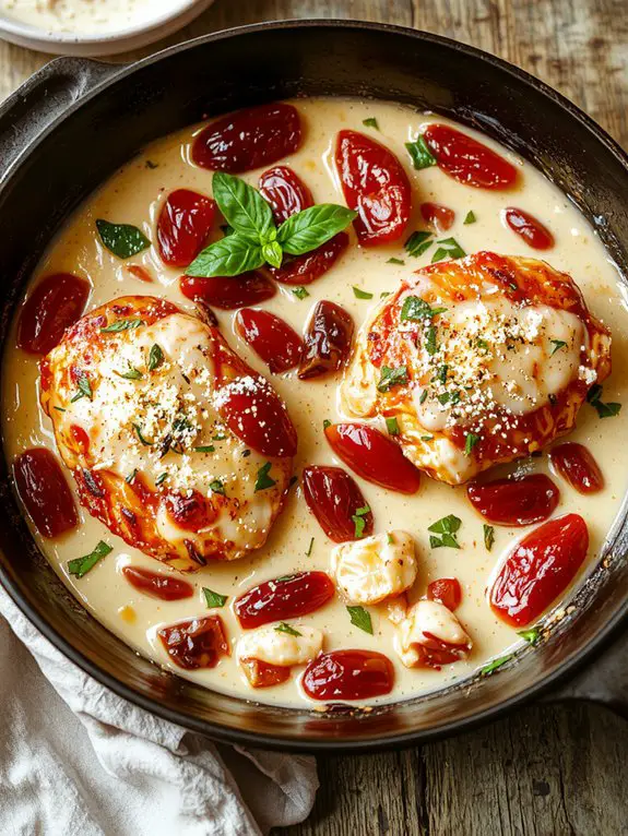 creamy tomato chicken dish