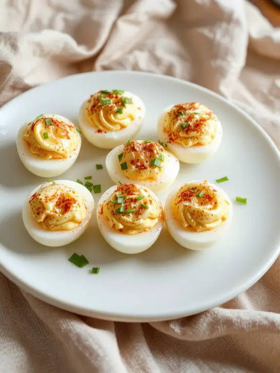 creamy yolk filled appetizer