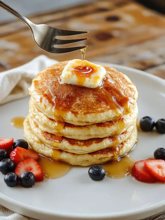 fluffy golden buttermilk pancakes