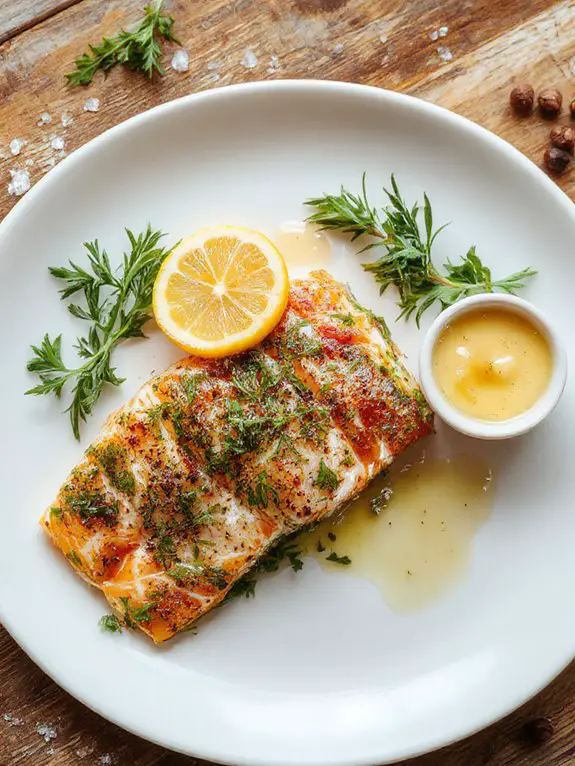 golden crust flaky salmon