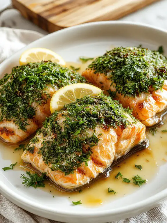 herb crusted oven baked salmon