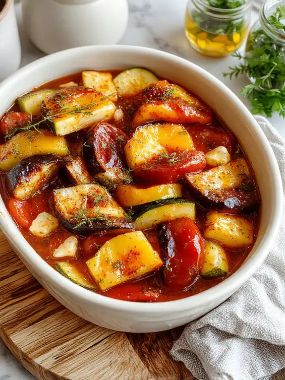 herb infused summer vegetables