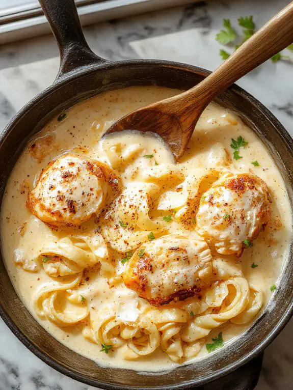 high calorie creamy pasta