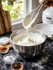 light fluffy dairy topping