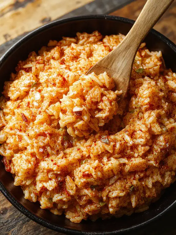 perfect mexican rice presentation