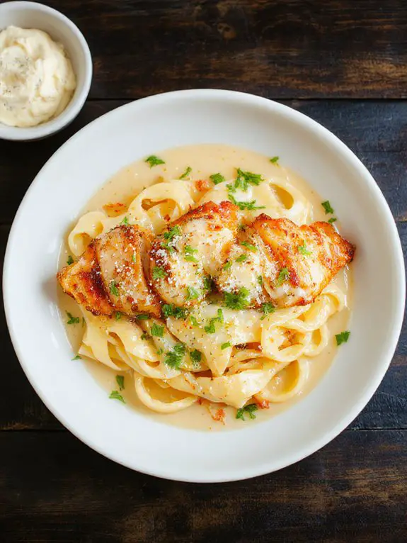 precision elevates chicken alfredo