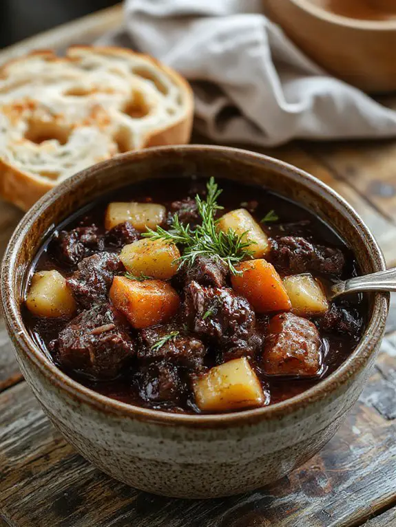 rich caramelized beef stew
