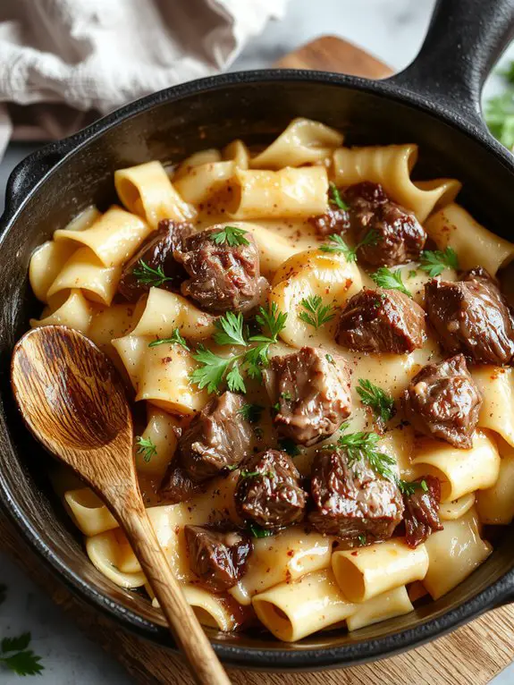 rich creamy beef dish