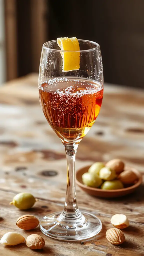 champagne lemon elegant effervescence