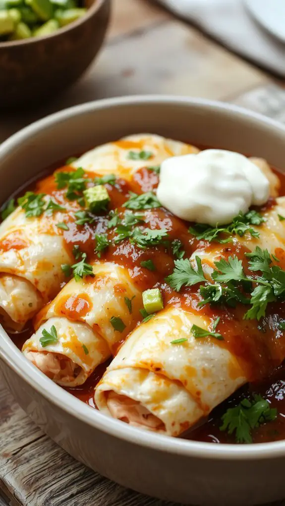 cheesy chicken enchilada instructions